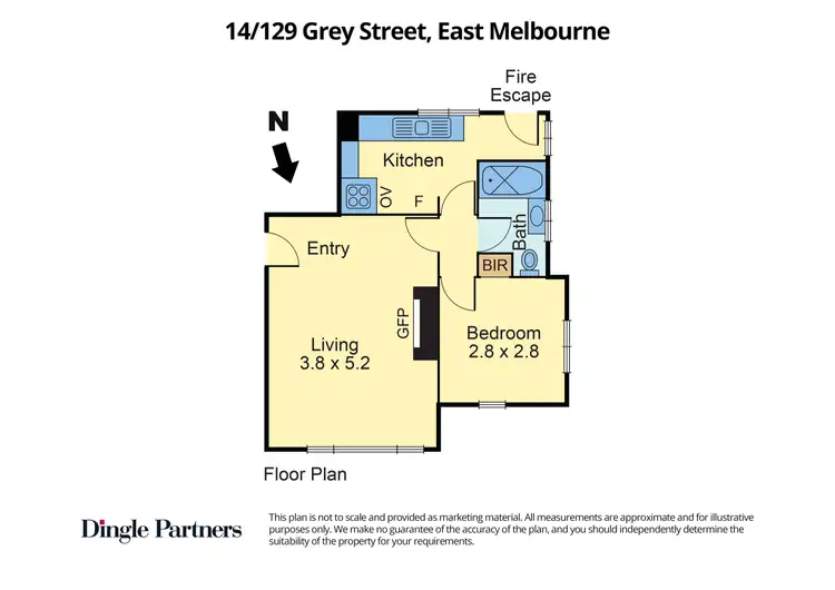 Floorplan of Homely apartment listing, 14/129 Grey Street, East Melbourne VIC 3002