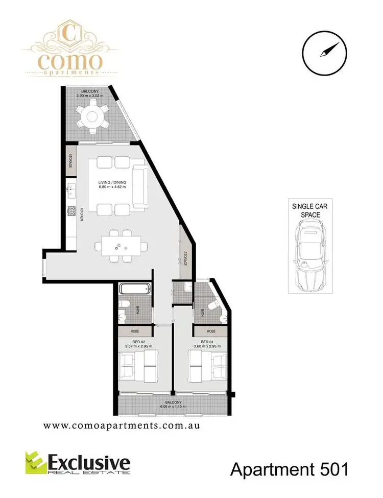 Floorplan of Homely apartment listing, 501/19-23 Short Street, Homebush NSW 2140