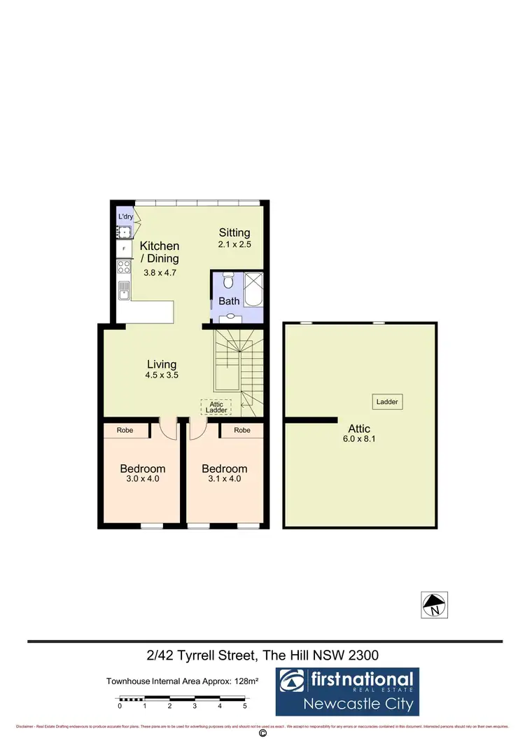 Floorplan of Homely unit listing, 2/42 Tyrrell Street, The Hill NSW 2300