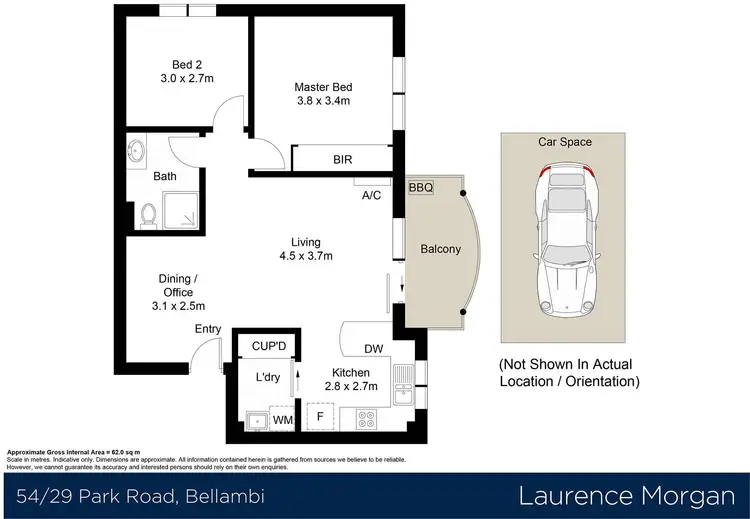 Floorplan of Homely apartment listing, 54/29 Park Road, Bellambi NSW 2518