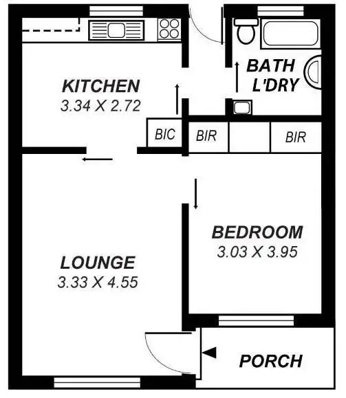 Floorplan of Homely unit listing, 3/297 Glynburn Road, Kensington Park SA 5068