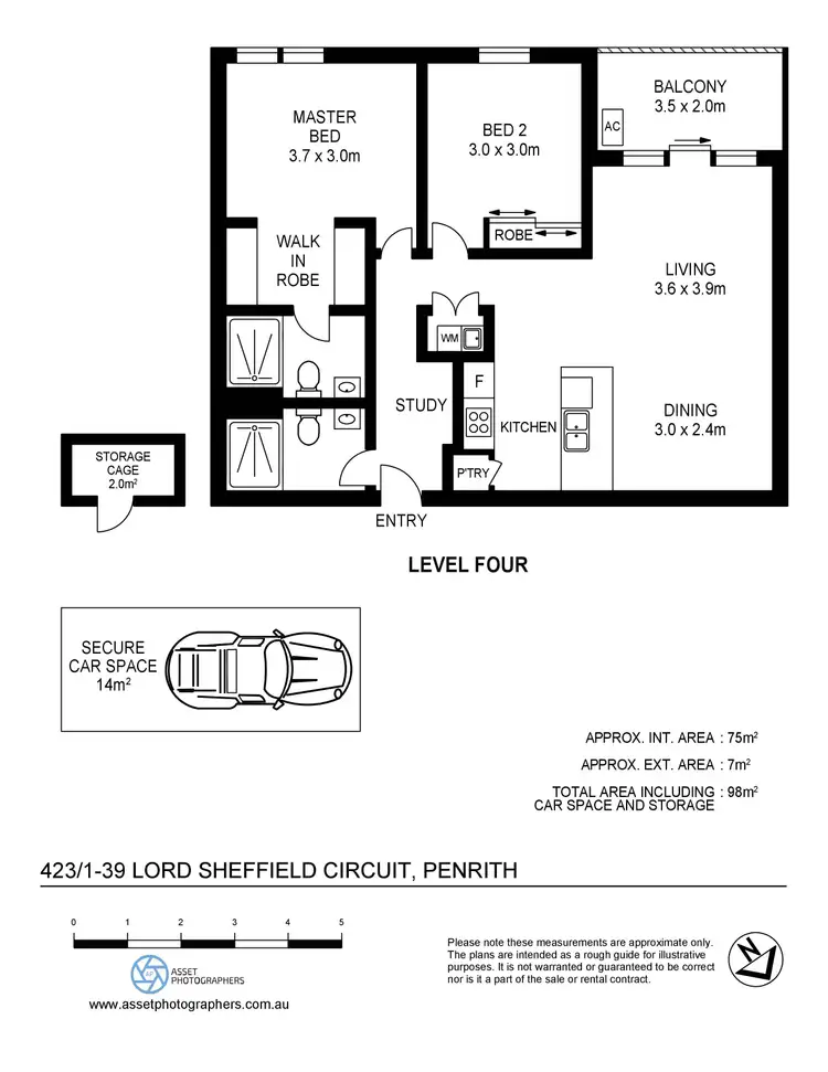 Floorplan of Homely apartment listing, D423/1-39 Lord Sheffield Circuit, Penrith NSW 2750