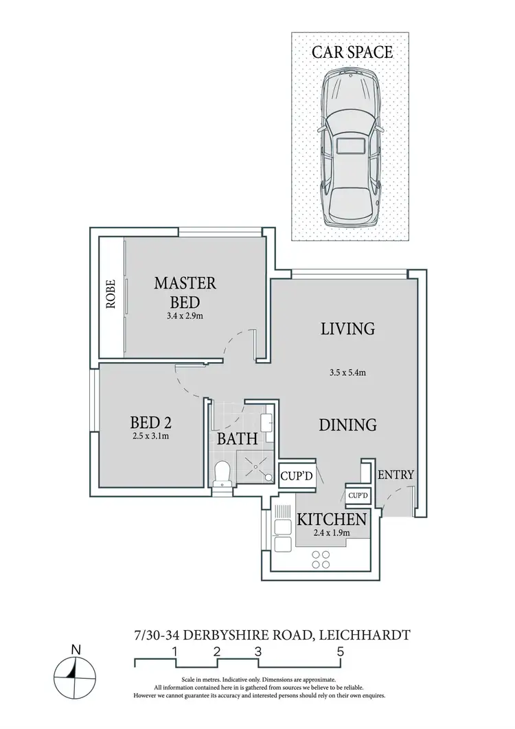 Floorplan of Homely apartment listing, 7/30-34 Derbyshire Road, Leichhardt NSW 2040
