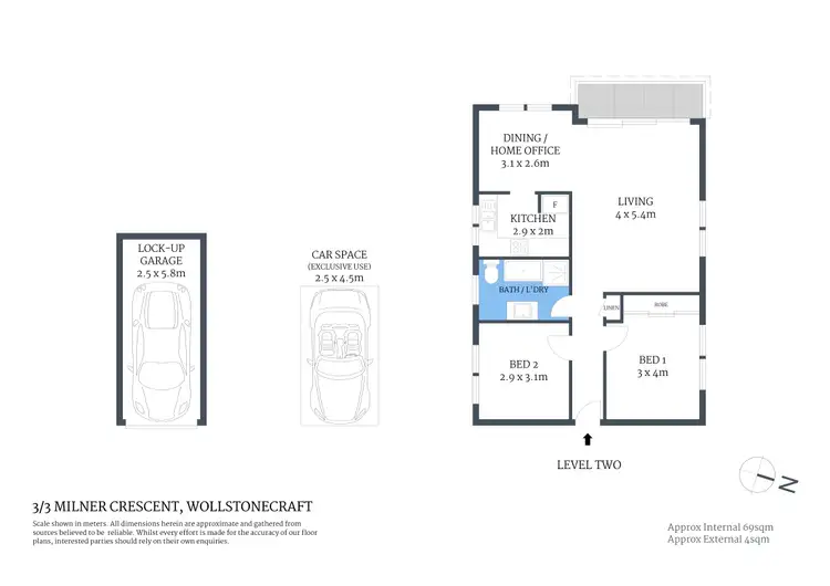 Floorplan of Homely apartment listing, 3/3 Milner Crescent, Wollstonecraft NSW 2065