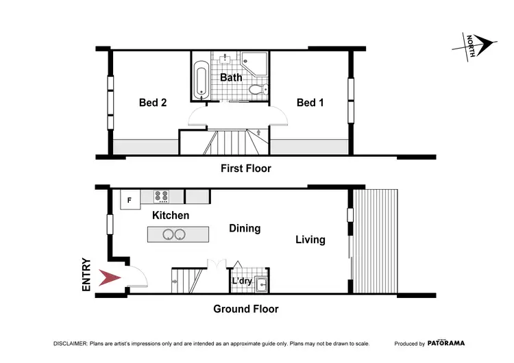 Floorplan of Homely townhouse listing, 2/2 McIntosh Street, Queanbeyan NSW 2620