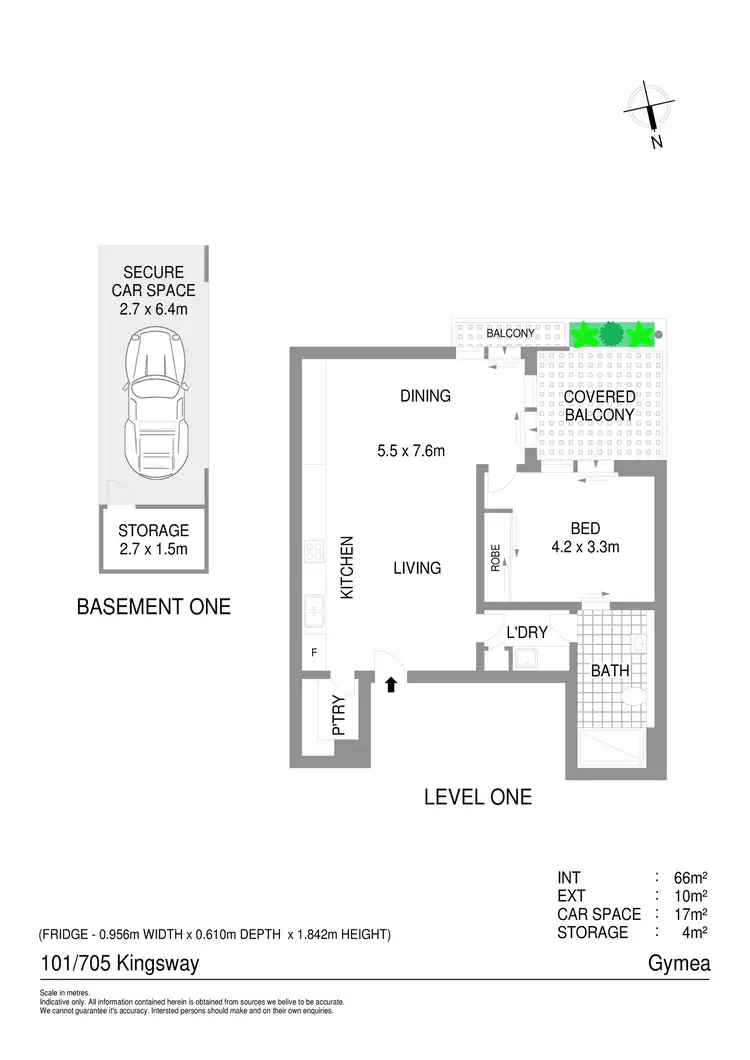 Floorplan of Homely apartment listing, 101/705 Kingsway, Gymea NSW 2227