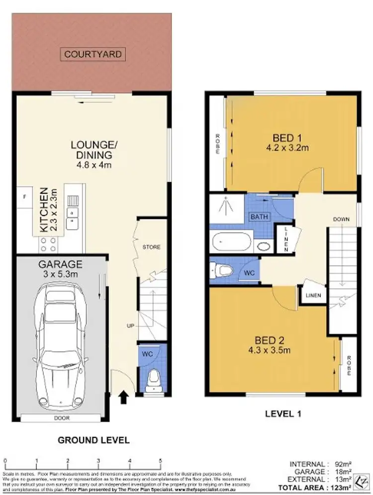 Floorplan of Homely townhouse listing, 1/15 Tolman Court, Maroochydore QLD 4558