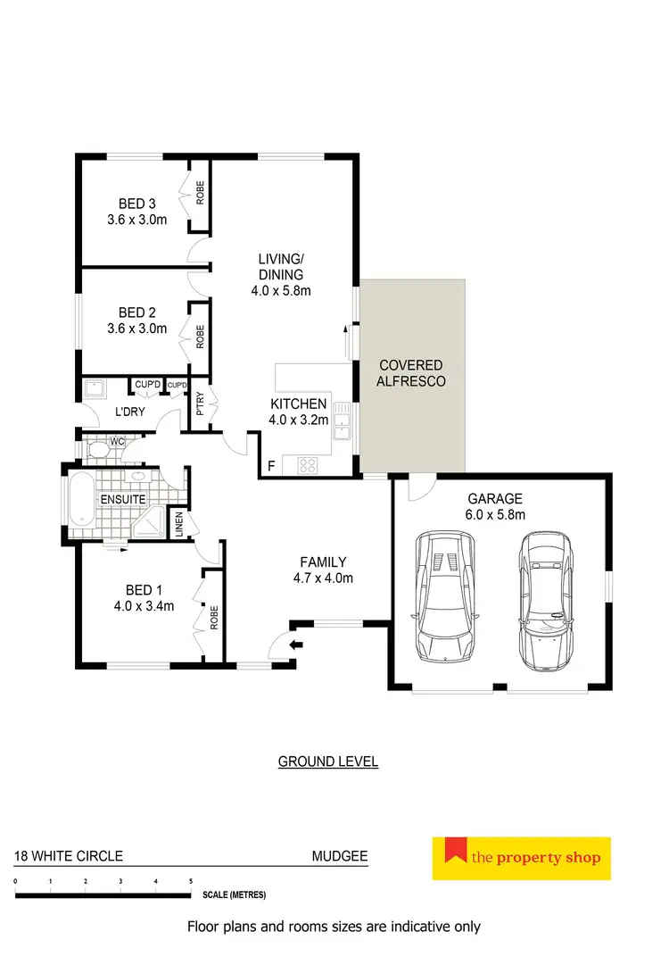 Floorplan of Homely house listing, 18 White Circle, Mudgee NSW 2850