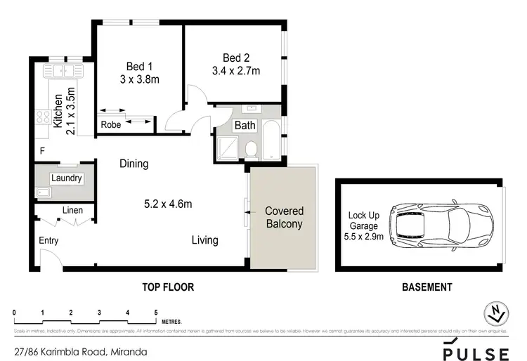 Floorplan of Homely apartment listing, 27/86-88 Karimbla Road, Miranda NSW 2228