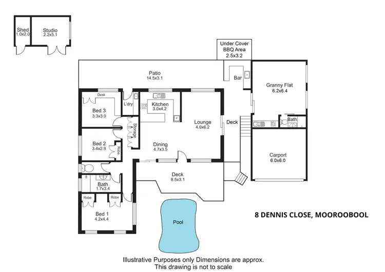Floorplan of Homely house listing, 8 Dennis Close, Mooroobool QLD 4870
