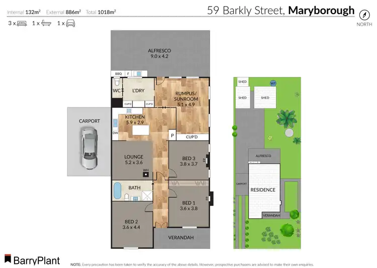 Floorplan of Homely house listing, 59 Barkly Street, Maryborough VIC 3465