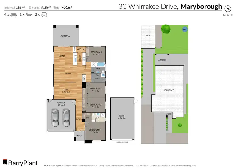 Floorplan of Homely house listing, 30 Whirrakee Drive, Maryborough VIC 3465