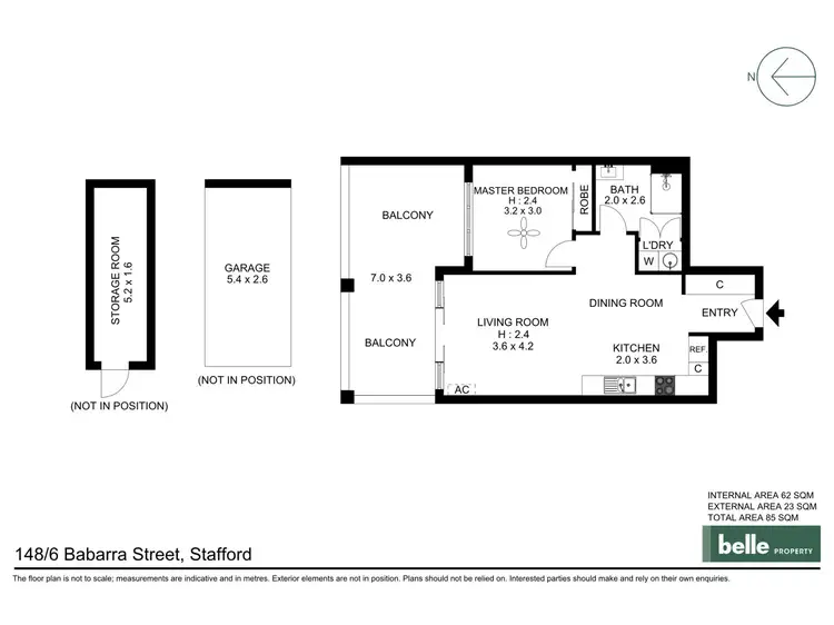 Floorplan of Homely apartment listing, 148/6 Babarra Street, Stafford QLD 4053