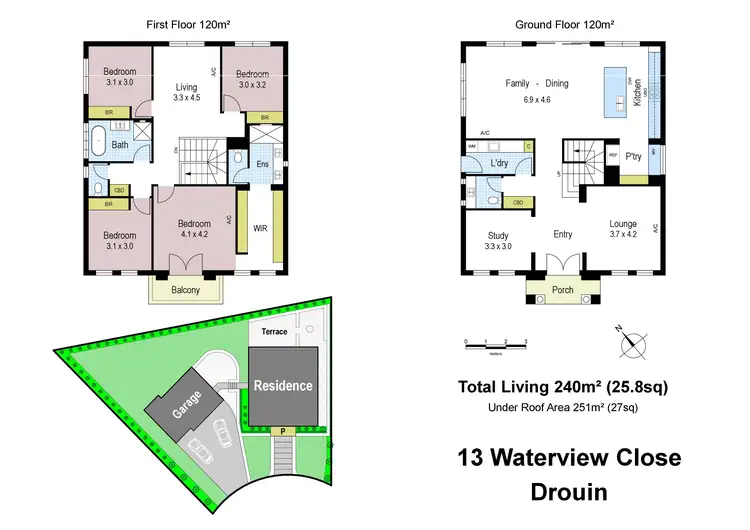 Floorplan of Homely house listing, 13 Waterview Close, Drouin VIC 3818