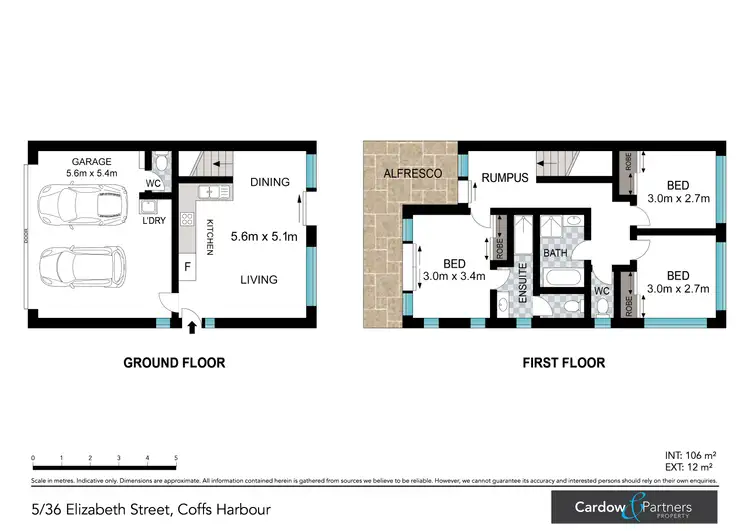Floorplan of Homely townhouse listing, 5/36 Elizabeth Street, Coffs Harbour NSW 2450