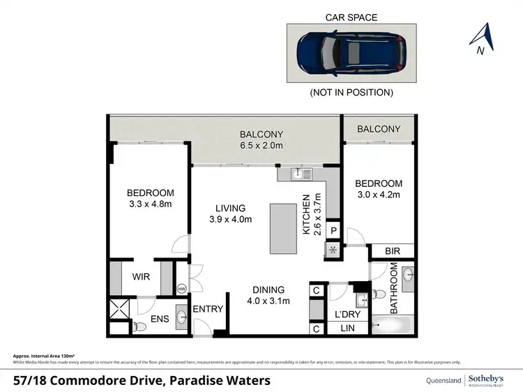 Floorplan of Homely unit listing, 57/18 Commodore Drive, Surfers Paradise QLD 4217