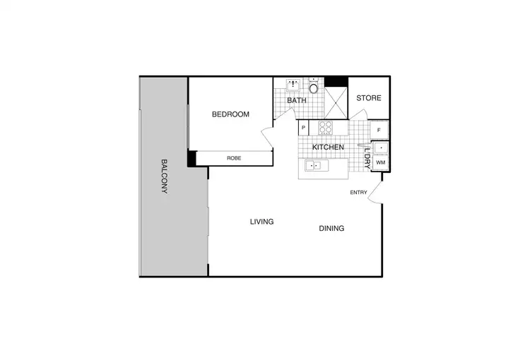 Floorplan of Homely apartment listing, 118/64 College Street, Belconnen ACT 2617