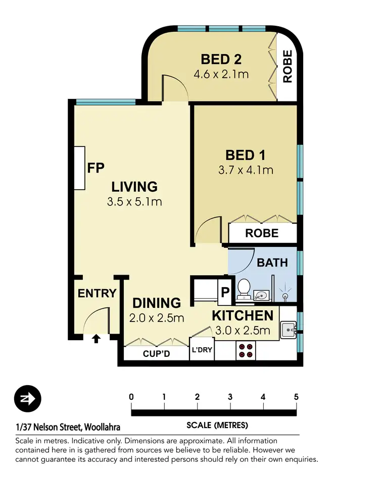 Floorplan of Homely apartment listing, 1/37 Nelson Street, Woollahra NSW 2025