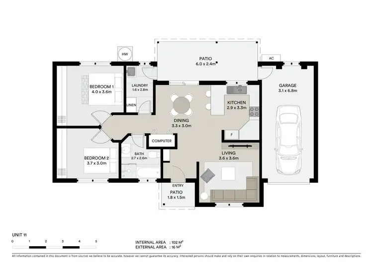 Floorplan of Homely unit listing, 11/159 Market Street, Mudgee NSW 2850