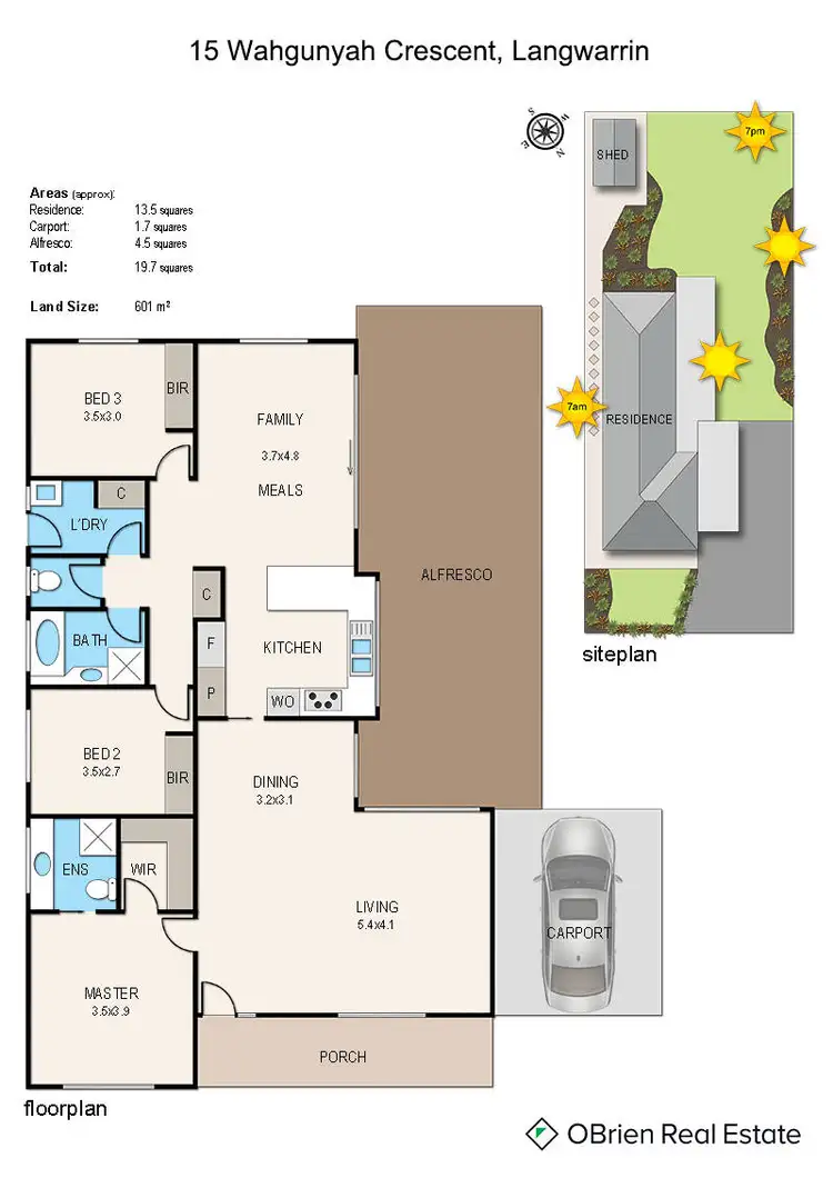 Floorplan of Homely house listing, 15 Wahgunyah Crescent, Langwarrin VIC 3910
