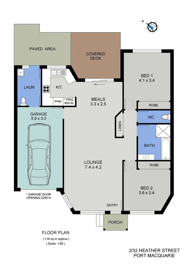 Floorplan of Homely villa listing, 2/32 Heather Street, Port Macquarie NSW 2444