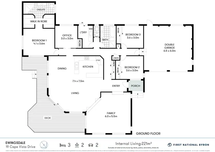 Floorplan of Homely house listing, 19 Cape Vista Drive, Ewingsdale NSW 2481