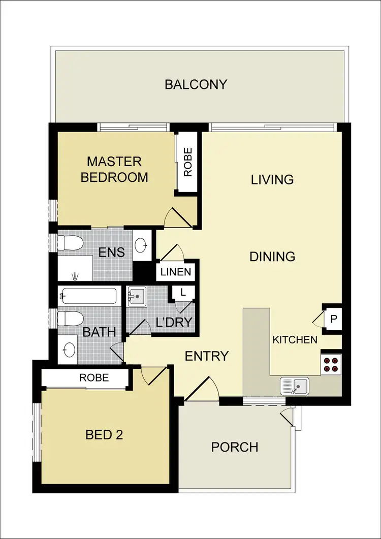 Floorplan of Homely unit listing, 13/1 Hibbertia Street, Mountain Creek QLD 4557