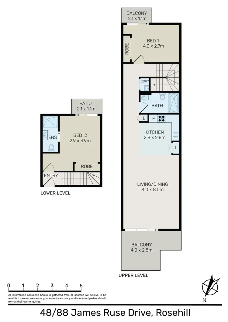 Floorplan of Homely apartment listing, 48/88 James Ruse Drive, Rosehill NSW 2142