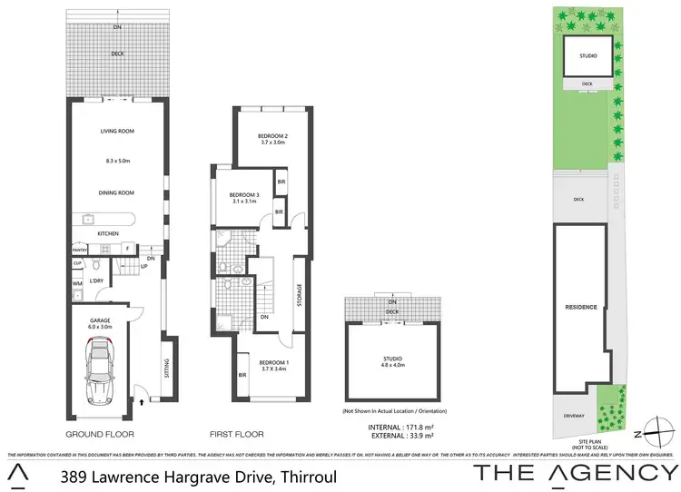 Floorplan of Homely semi-detached listing, 389B Lawrence Hargrave Drive, Thirroul NSW 2515