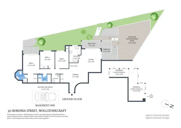 Floorplan of Homely apartment listing, 3/1 Boronia Street, Wollstonecraft NSW 2065