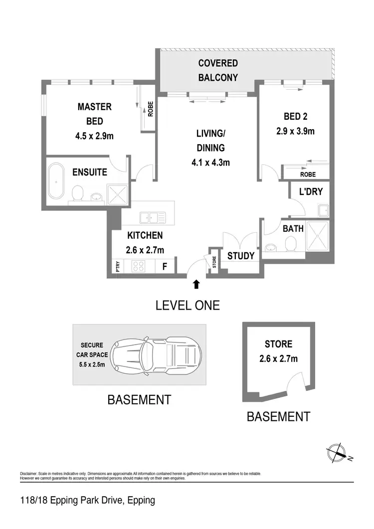 Floorplan of Homely apartment listing, 118/18 Epping Park Drive, Epping NSW 2121