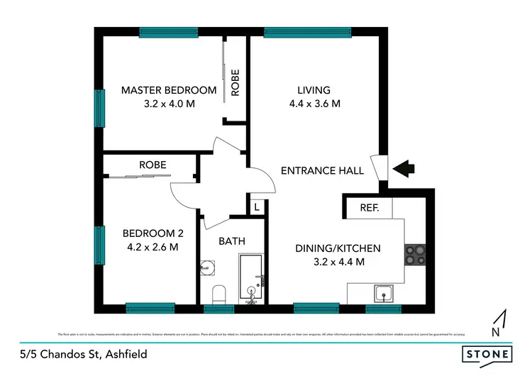Floorplan of Homely apartment listing, 5/5 Chandos Street, Ashfield NSW 2131