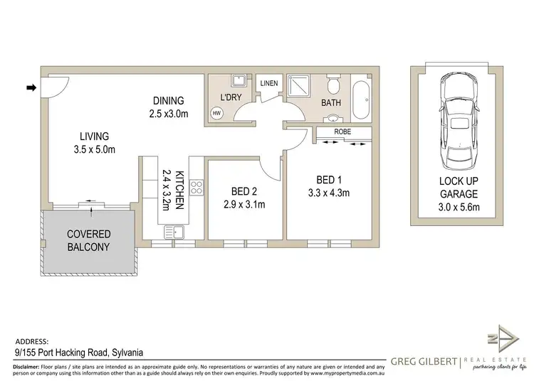 Floorplan of Homely unit listing, 9/155 Port Hacking Road, Sylvania NSW 2224