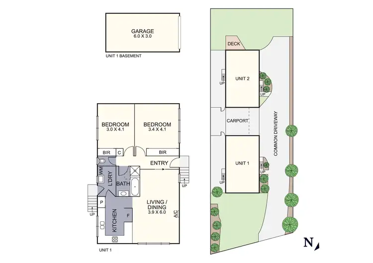 Floorplan of Homely unit listing, 1/12 Ware Crescent, Ringwood East VIC 3135