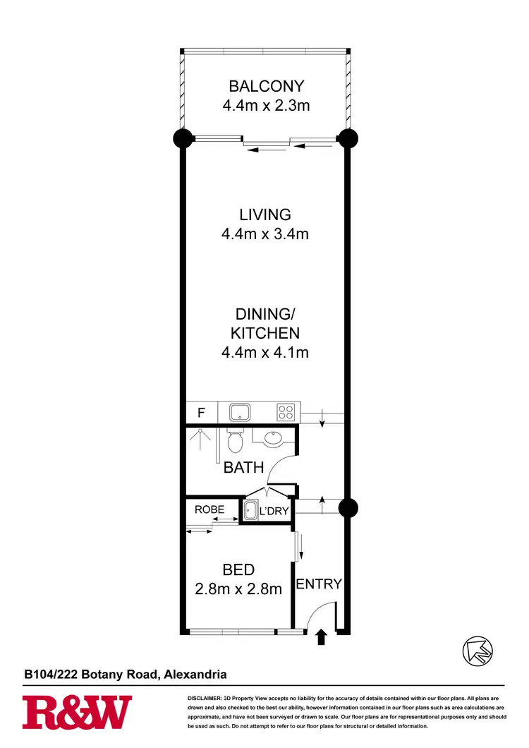 Floorplan of Homely apartment listing, B104/222 Botany Road, Alexandria NSW 2015
