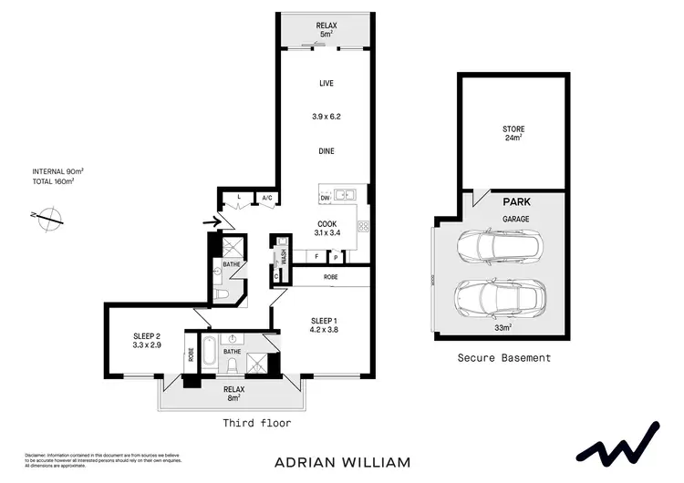 Floorplan of Homely apartment listing, 33/149-197 Pyrmont Street, Pyrmont NSW 2009