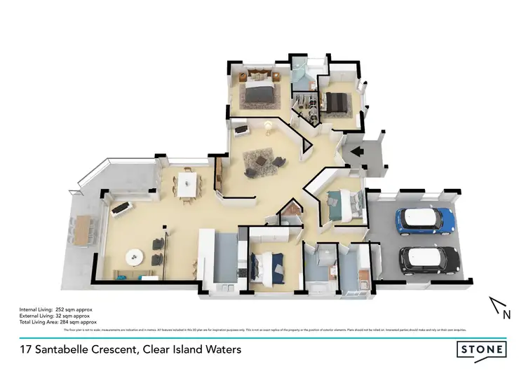 Floorplan of Homely house listing, 17 Santabelle Crescent, Clear Island Waters QLD 4226