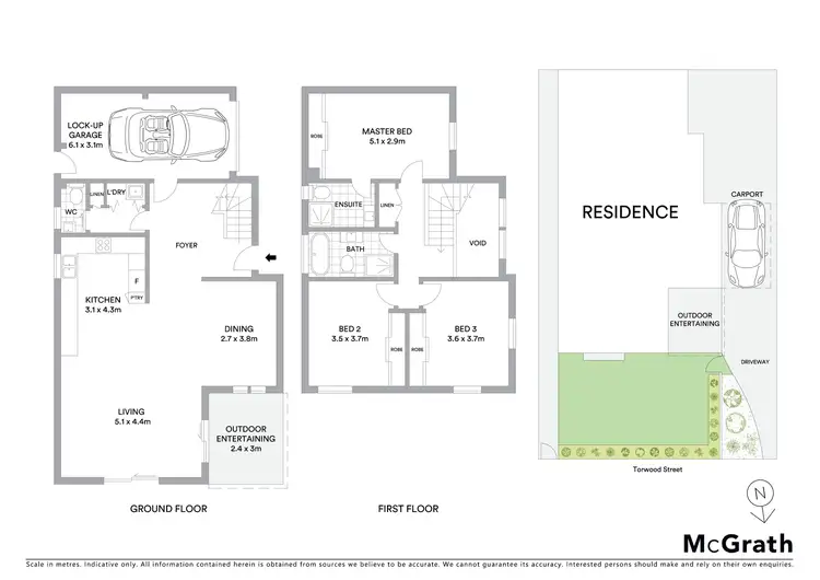 Floorplan of Homely semi-detached listing, 1/16 Torwood Street, Sans Souci NSW 2219
