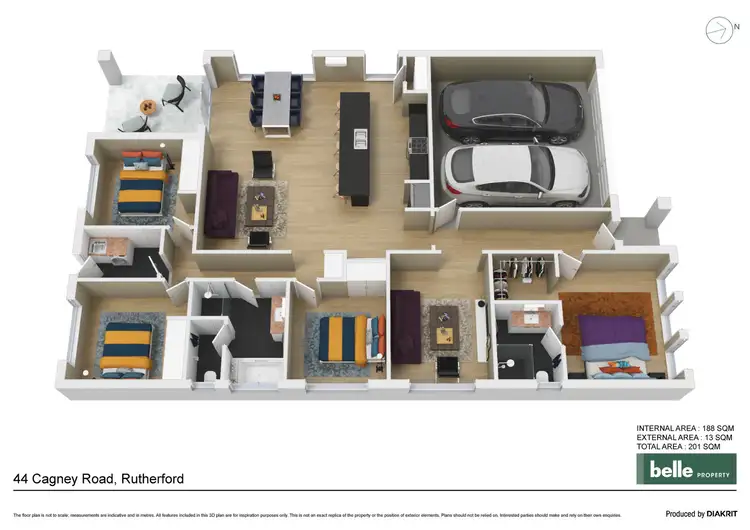 Floorplan of Homely house listing, 44 Cagney Road, Rutherford NSW 2320