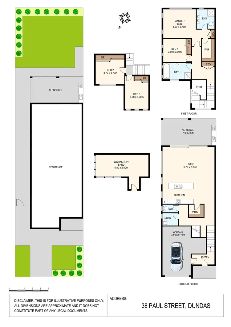 Floorplan of Homely semi-detached listing, 38 Paul Street, Dundas NSW 2117