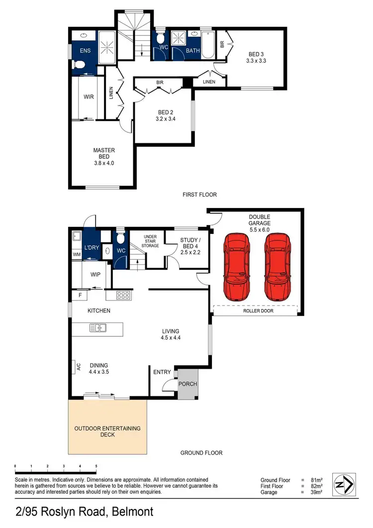Floorplan of Homely townhouse listing, 2/95 Roslyn Road, Belmont VIC 3216