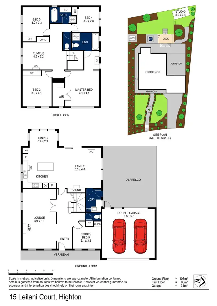 Floorplan of Homely house listing, 15 Leilani Court, Highton VIC 3216