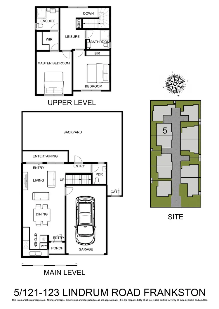 Floorplan of Homely townhouse listing, 5/121-123 Lindrum Road, Frankston VIC 3199