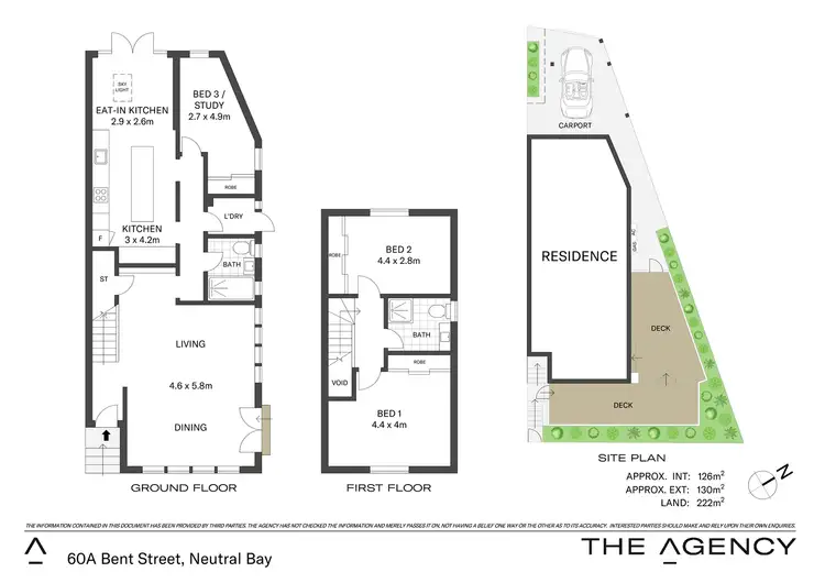Floorplan of Homely semi-detached listing, 60A Bent Street, Neutral Bay NSW 2089