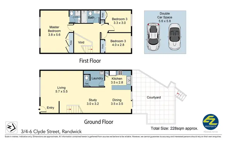 Floorplan of Homely townhouse listing, 3/4-6 Clyde Street, Randwick NSW 2031