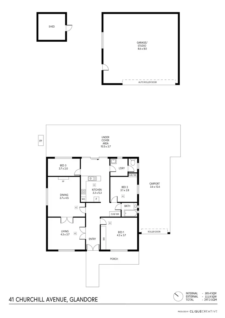 Floorplan of Homely house listing, 41 Churchill Avenue, Glandore SA 5037
