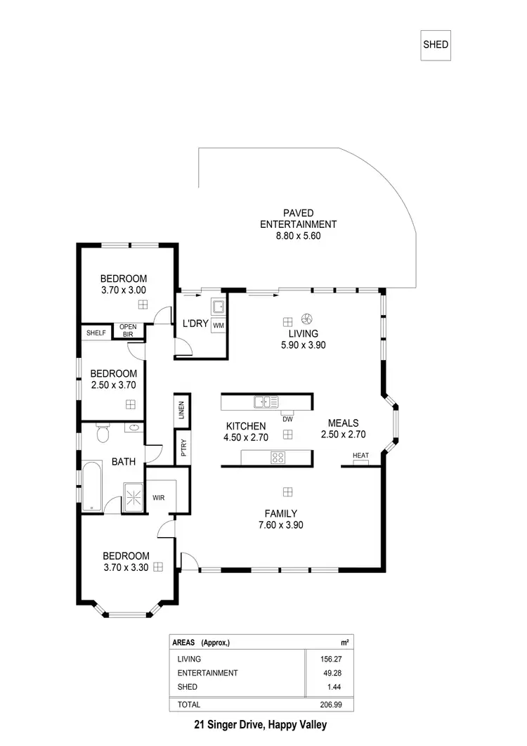 Floorplan of Homely house listing, 21 Singer Drive, Happy Valley SA 5159