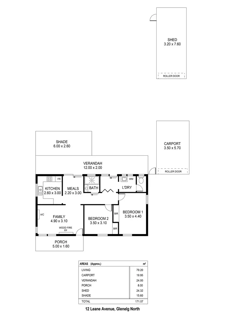 Floorplan of Homely house listing, 12 Leane Avenue, Glenelg North SA 5045