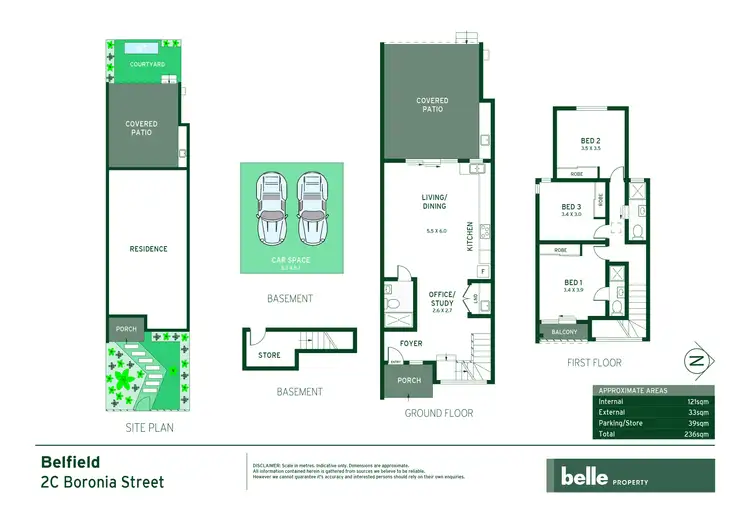 Floorplan of Homely semi-detached listing, 2C Boronia Street, Belfield NSW 2191