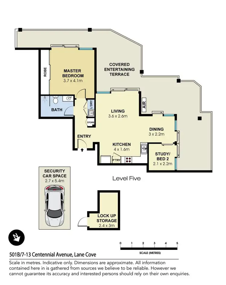 Floorplan of Homely apartment listing, 501B/7-13 Centennial Avenue, Lane Cove NSW 2066